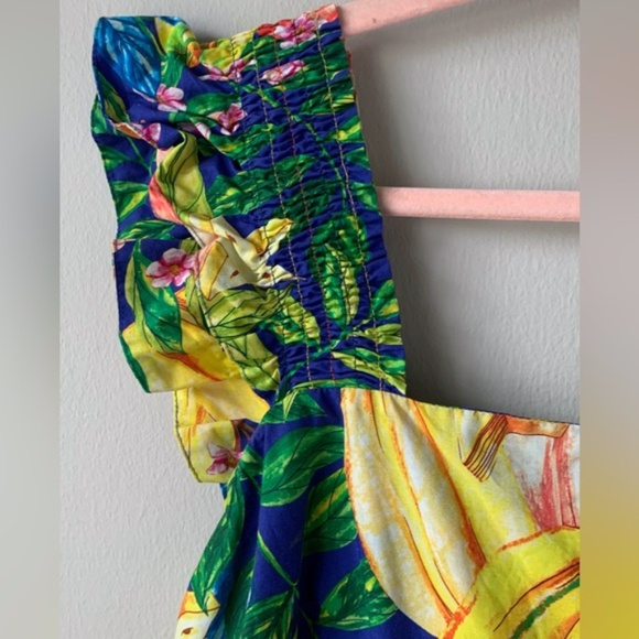 FARM Rio Tropical Print Mini Dress - Green, Yellow, Orange - Picture 9 of 16